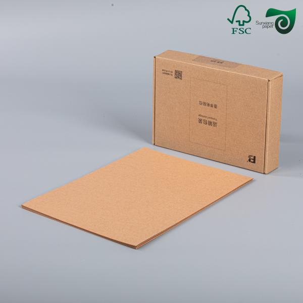 FSC Virgin Reddish Brown Kraft Wrapping Paper Rolls For Custom Wrapping Boxes