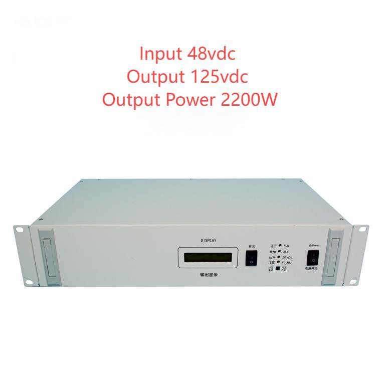 19" Rackmount RCT2000D Series Isolated DC DC Converters Input 48vdc Output 125vdc D20-18-25