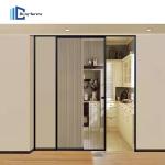 Soundproof Clear Tempered Glass Sliding Glass Doors Bifold Aluminium Profile