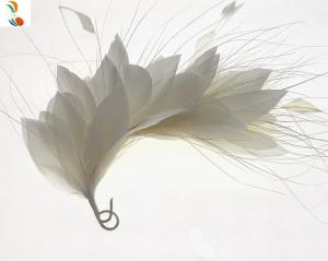 Wholesale Chinese Year Party Essentials Goose Feather Flower Mount with Wire Accessory from china suppliers