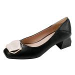 HZM024 High-Heeled Shoes Women'S Autumn 2021 New Korean Version Of Grandma Shoes