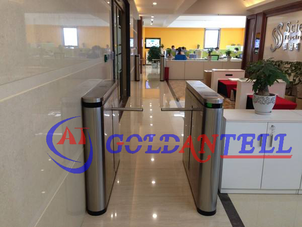 Security Turnstile Gate with 0.2s Barrier Open/Close Time RS-232 Communication Interface and 1-Way Operation Direction
