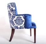 Solid wood frame fabric upholstery hotel lounge chair/single sofa