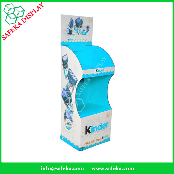 Point of purchase Customized printed Promotion Rack Cardboard advertising Chocolate shelf