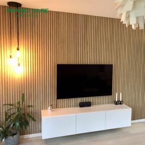 Wholesale Sound Proof MDF 27mm Wood Slatted Acoustic Panels For Modern Cinema from china suppliers