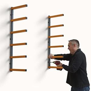 Wholesale 6-Level Wall Mount Lumber Storage Metal Rack Perfect for Everyday and Organizing Wood from china suppliers