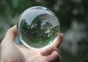 Wholesale Transparent Glass Ball Crystal Decoration Crafts 2 - 30cm Diameter Optional from china suppliers