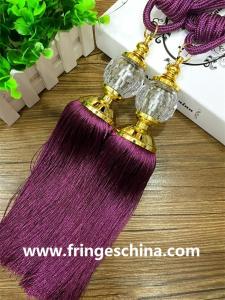 Wholesale Fashion custom long tassel fringe trimming for curtain attractive tieback hanging ball from china suppliers