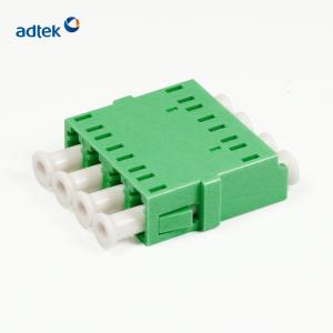 Wholesale 500mating Fiber Optic Adapter 0.2dB OEM Green LC Quad Adapter from china suppliers