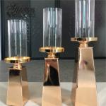 Factory Wholesale Wedding Table Decoration Metal Wedding 3 Pcs Gold Candle