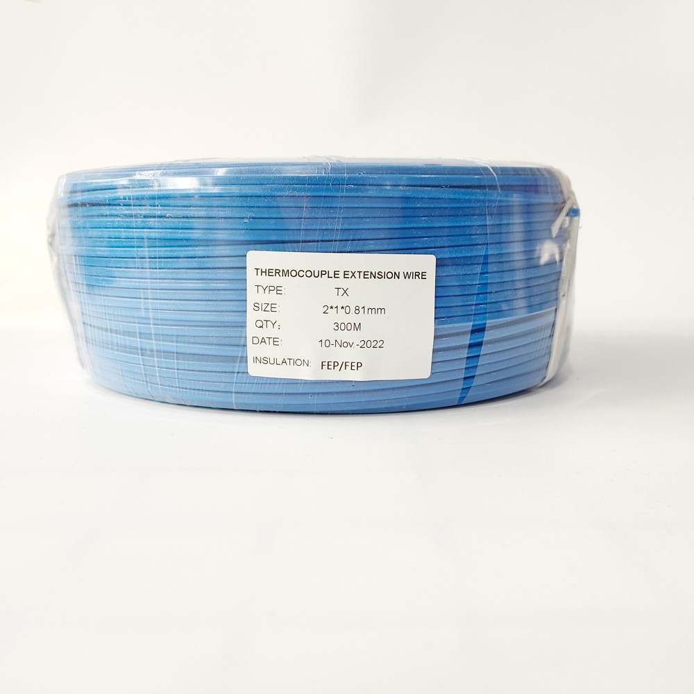 Bright Thermocouple Extension Wire Fiberglass Insulation Compensation Cable