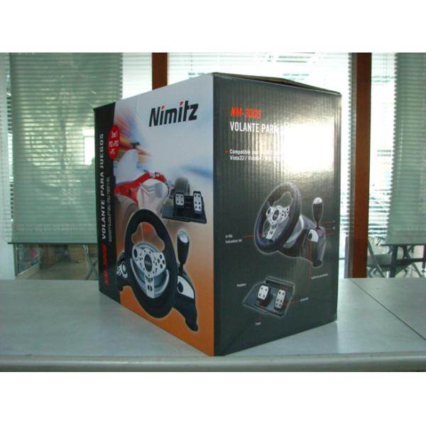 Dual Vibration Wired Large PC Game Racing Wheel With Adjustable Sensitivity