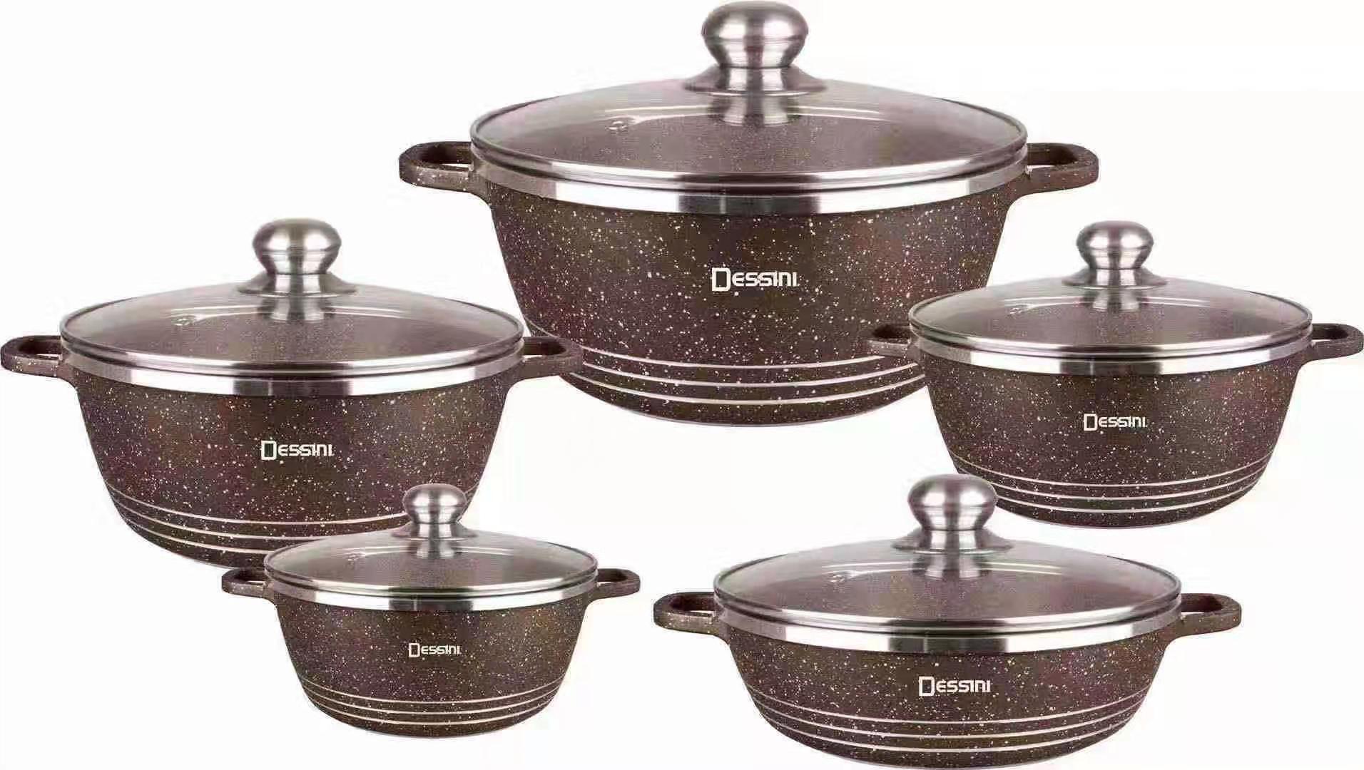 Hot Sale Aluminium Cooking Pot Set Medical Stone Cookware Non Stick Cookware Set Pot And Pans