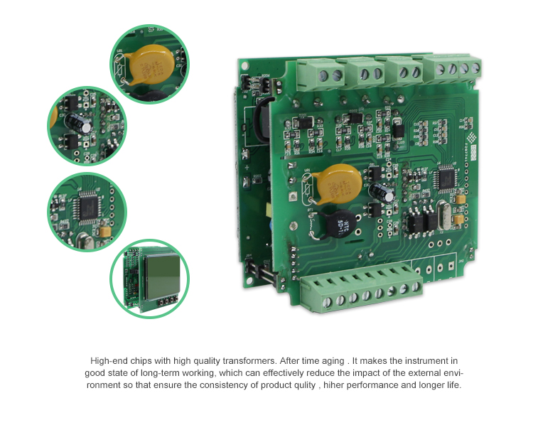 Slim type amp,volt,hz 96*96mm Three Phase LCD Multi-function digital panel Power Multimeters