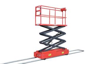 Wholesale 4m Tomato Cucumber Greenhouse Electric Harvest Pipe Rail Trolley Scissor Lift Platform from china suppliers
