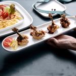 Savall Classic White Porcelain Dinnerware Sets For Cafes Weddings