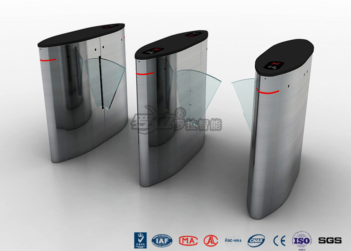 DC24V 20W Flap Barrier Turnstile , Entrance Barrier Gate Card Reader Biometric System