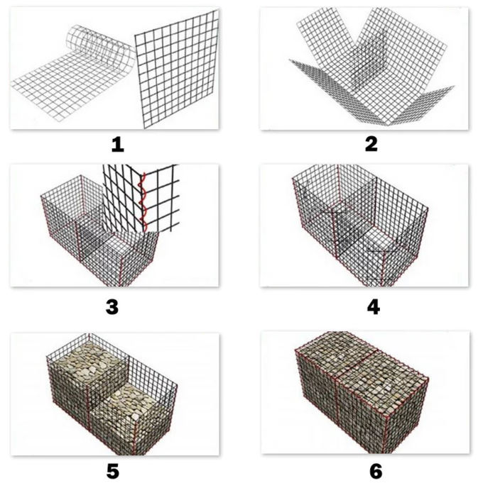 Garden Decoration Galfan 6mm Gabion Welded Wire Mesh