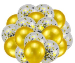 Wholesale Glod + Gold Balloons + White Balloons + Confetti Balloons w/Ribbon | Rosegold Balloons for Parties from china suppliers