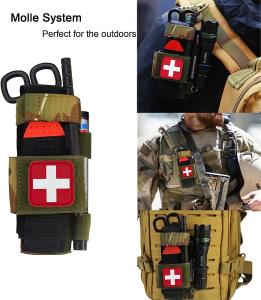 Wholesale Tactical Tourniquet Storage Bag, 1000D Tactical Tourniquet Holder Molle Trauma Medcial Shears Holster TQ Pouch from china suppliers