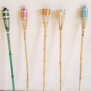 Wholesale Yard Garden Outdoor Bamboo Tiki Torch With Refillable Replacement Oil Canister from china suppliers