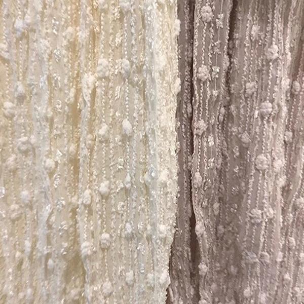 145cm Polyester Embossed Jacquard Fabric Embroidered Crinkled Crepe Fabric