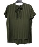 Green Color Loose Fashion Ladies black colorBlouse / Dressy Summer Blouses Large