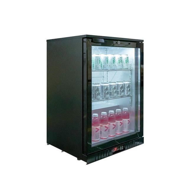 Hotel 108L Fan Cooling Display Beer Bar Refrigerator Glass Hinge Door Back Bar