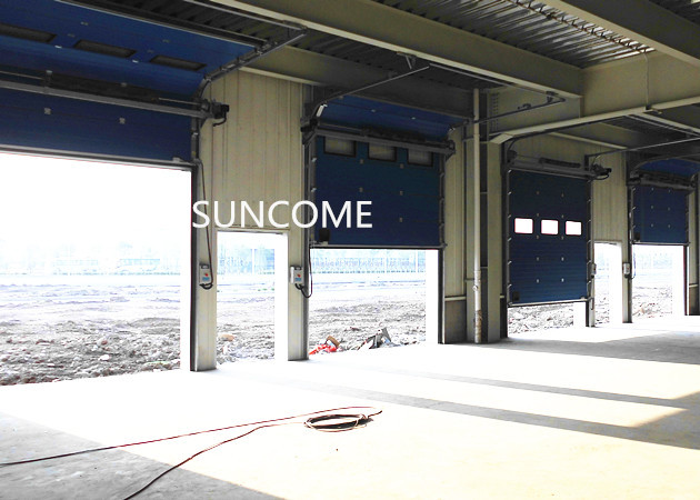 Industrial High Speed Sectional Garage Doors Safe 40mm Insulated Sandwich Panel
