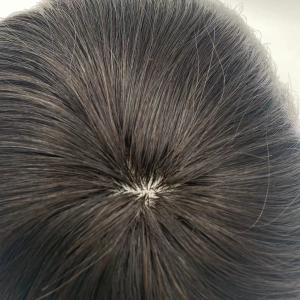 Wholesale Mens Toupee Human Hair Replacement System Lace Front Silk Top Remy Hairpiece 1B# from china suppliers