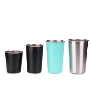 Wholesale 16oz Single Wall Stainless Steel Water Bottle Drinkware Coffee Mug Beer Cups from china suppliers