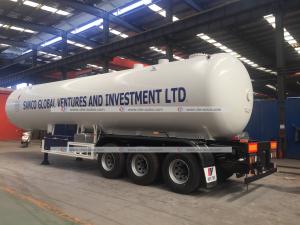 Wholesale 49.6cbm LPG Road Tanker 3 Axles 49600 Liters 23tons Propane Gas Tanker Trailer for Nigeria from china suppliers