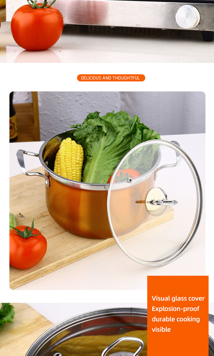 High Quality Kitchen 10 Pcs Stainless Steel Cookware Set Soup & Stock Pot Set Cooking Pot Set