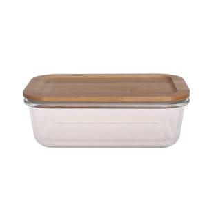 Wholesale Eco Friendly Spillproof Glass Food Storage Box With Bamboo Lid from china suppliers