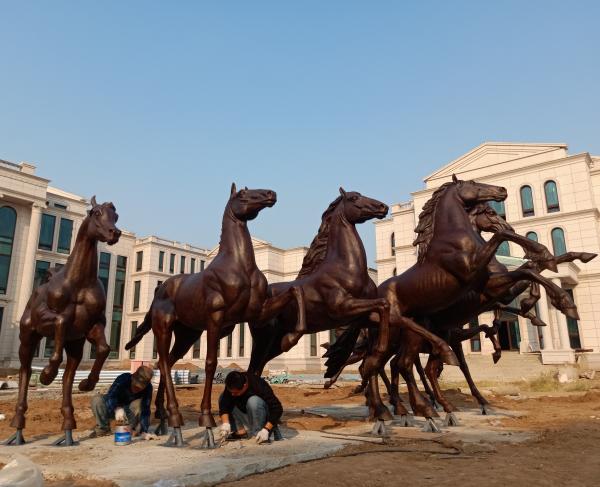 Garden bronze horse sculptures metal horse statues,casting bronze statues, China