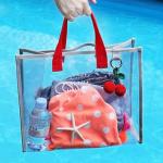 Digital Printing Stadium Ladies PVC Beach Tote Bag