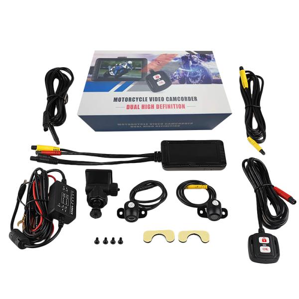 RGB Display 3" IPS Motorcycle Recorder Camera 32GB Memory