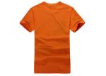 Orange Cotton Printed T - Shirts Short Sleeve Side - Seamed Sublimation Logo