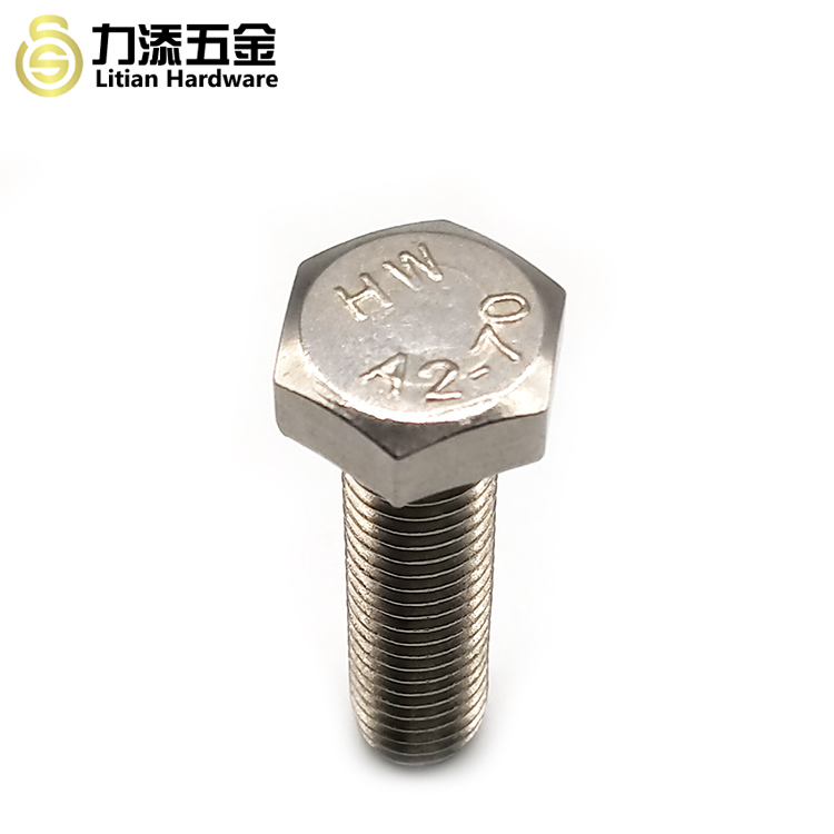 DIN933 DIN931 A2 A4 types hex cap set screw hex head stainless steel screw SS304 SS316 hexagonal bolt nut