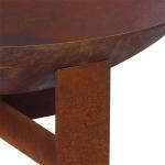 Wood Burning Rust Metal Brazier Corten Steel Fire Pit Round Portable 80cm