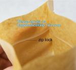 Square Bottom Gusseted Resealable Kraft Paper Stand Up Pouch Rice Packaging Bag