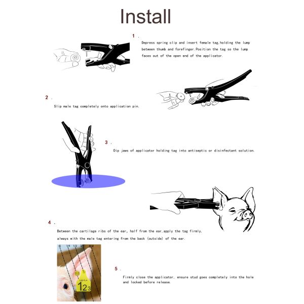 FULL ICAR ET908 Circular Animal Ear Tag BLE Reader Compatible ISO11784/5