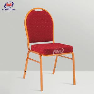 Wholesale Round Back Red Fabric Hotel Banquet Chair Fire Protection Fabric Stacking Chair from china suppliers