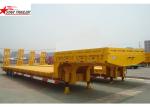 Heavy Duty Hydraulic Low Bed Semi Trailer Swan Neck Gooseneck Light Yellow