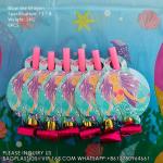 Party Supplies Set Mermaid Series Tableware Banner Mask Decoration Cake Topper