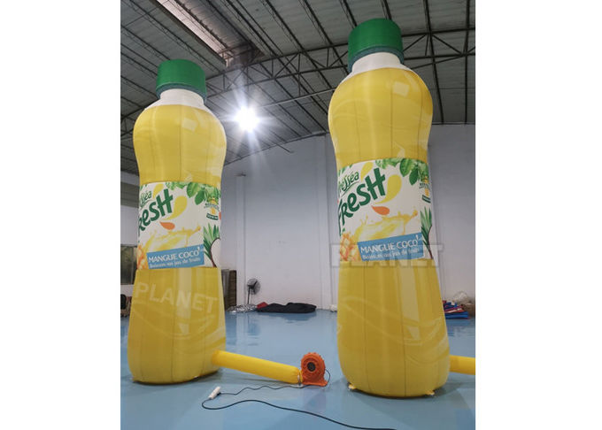 Advertising Inflatable Orange Juice Bottle Full Printing Logo