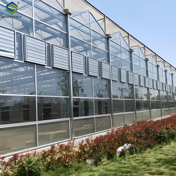 Adjustable Shading Net Venlo Greenhouse Multi Span Glass Green House