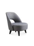 ISO9001 Light Luxury Furniture Leisure Modern Gray Armchair Stability