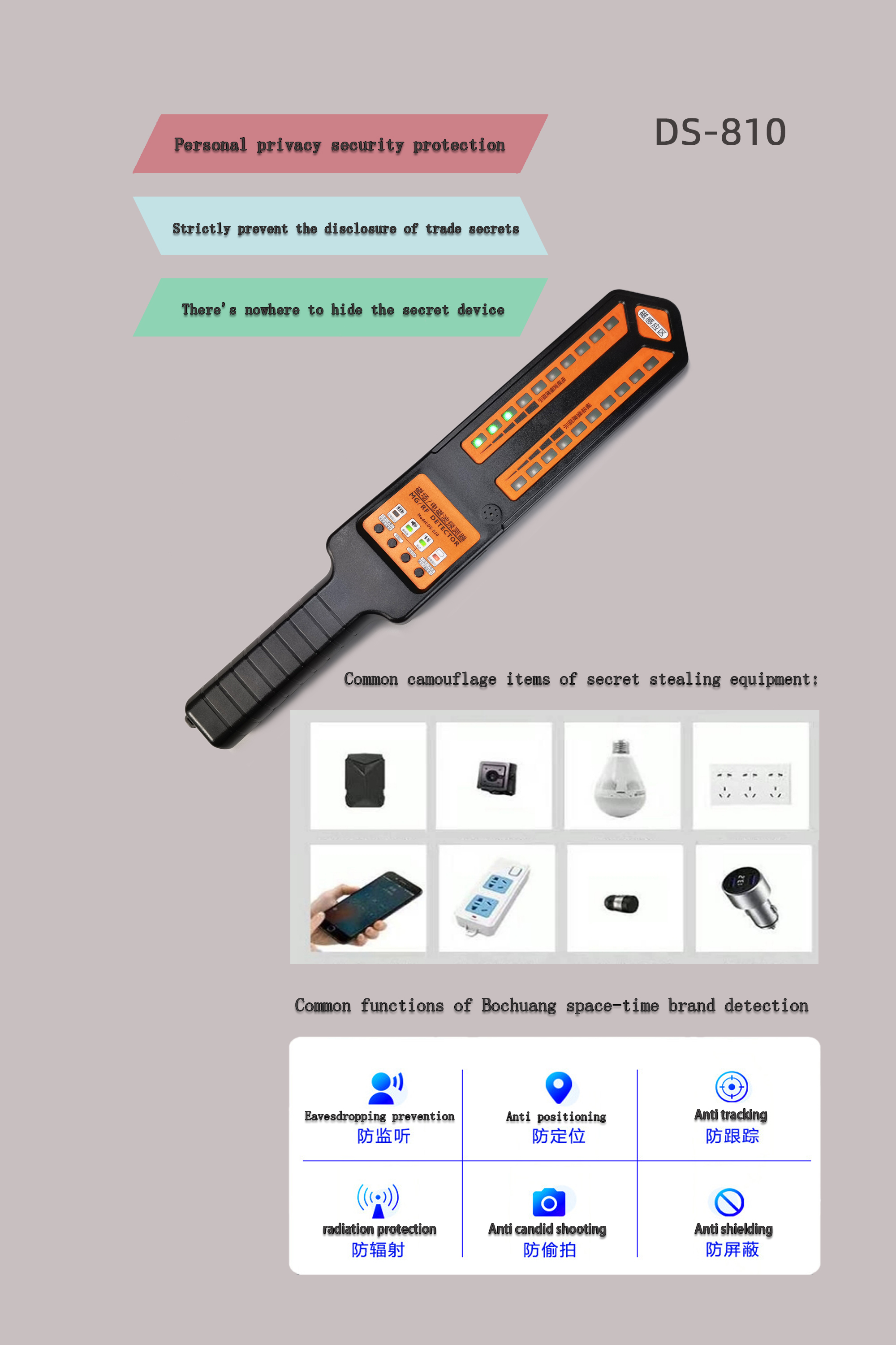 Mobile phone signal detector 2g.3g.4g.5g smart phone signal detection device GPS locator to find dormant GPS detector