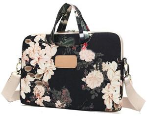 Wholesale Black Peony Pattern Waterproof Laptop Case , 12 Inch 13 Inch Pc Carry Bag from china suppliers